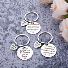 Load image into Gallery viewer, 12 Pcs Thank You Gifts Employee Appreciation Gifts for Coworkers Keychain in Bulk Christmas Valentines Day Anniversary Office Team Work Gifts for Social Worker Volunteer Teacher Co Workers Colleague
