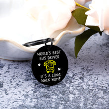 Load image into Gallery viewer, AMBREGRISSUN Bus Driver Appreciation Gifts Keychain for Women Men School Bus Drivers Than You Gift Christmas Thanksgiving Birthday Retirement Goodbye Gift for Kids Bus Driver World’s Best Bus Driver
