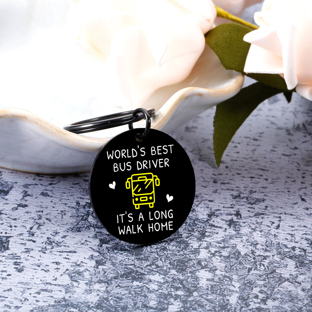 AMBREGRISSUN Bus Driver Appreciation Gifts Keychain for Women Men School Bus Drivers Than You Gift Christmas Thanksgiving Birthday Retirement Goodbye Gift for Kids Bus Driver World’s Best Bus Driver