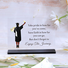 Load image into Gallery viewer, AMBREGRISSUN 2024 Graduation Gifts for Black Women Black Girl for Teen Girls Daughter Sister Friends Desk Sign Farewell Leaving Goodbye Gifts for Black Female College University Birthday Christmas
