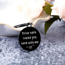 Load image into Gallery viewer, AMBREGRISSUN Gifts for Boyfriend Husband Keychain for New Driver Christmas Birthday Anniversary Valentine’s Day Gifts for Teen Boys Girls Son Dad Men Women Cute Gifts for Couple Best Friend Drive Safe
