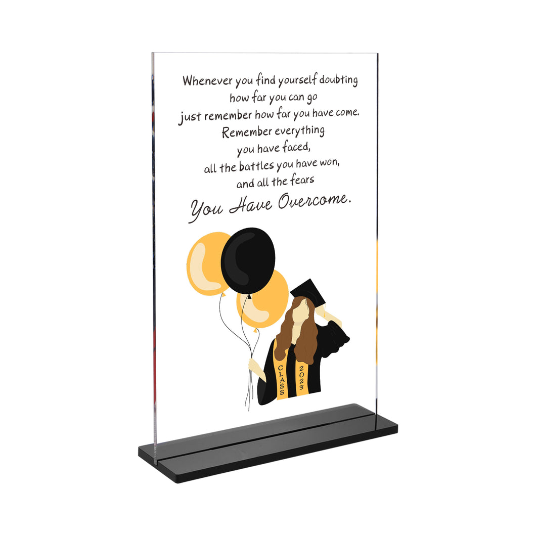 AMBREGRISSUN 2024 Graduation Gift for Women Her Daughter Teen Girls Desk Sign Birthday Christmas Stocking Stuffers for Senior 2024 High School College University Students Friends Sister Leaving Gifts