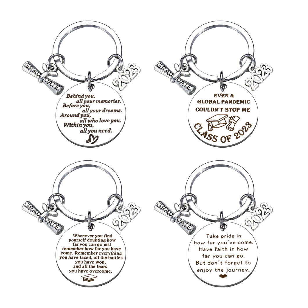 12 Pcs 2023 Graduation Gifts keychain in bulk for Her Women Students College Senior High School Graduate from Teacher Farewell Goodbye Gifts for Friends Sisters Sorority Fraternity Association Members