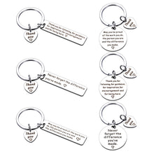 Load image into Gallery viewer, 12 Pcs Thank You Gifts Employee Appreciation Gifts for Coworkers Keychain in Bulk Christmas Valentines Day Anniversary Office Team Work Gifts for Social Worker Volunteer Teacher Co Workers Colleague
