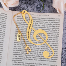 Load image into Gallery viewer, AMBREGRISSUN Graduation Gifts for Her Him Class of 2023 Inspirational Bookmark for Women Unique Music Gift for College University Student Teens Middle High Senior School Boyfriend Girlfriend Friend
