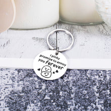 Load image into Gallery viewer, AMBREGRISSUN Funny Gifts for Boyfriend Husband Naughty Anniversary Keychain for Couple Him Men Women Birthday Christmas Stocking Stuffers Valentines Day Wedding I Pinky Promise to Annoy You Forever
