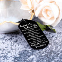 Load image into Gallery viewer, AMBREGRISSUN Gifts for Him Boyfriend Husband Couple Men Cute Keychain for Girlfriend Her Anniversary Birthday Valentines Day Christmas You Are My Favorite Everything Wedding Engagement Hubby
