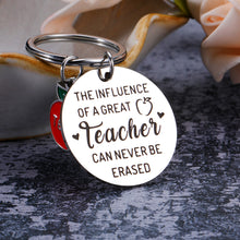 Load image into Gallery viewer, AMBREGRISSUN Teacher Appreciation Gift for Women Teachers Day Graduation Christmas Stocking Stuffers Valentines Day Thank You Keychain for Teachers Men from Students Kid Birthday Goodbye Leaving Gift
