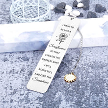 Load image into Gallery viewer, AMBREGRISSUN Sunflower Gifts for Women Inspirational Bookmark for Her Friends Friendship Coworker Christmas Stocking Stuffers for Teens Girls Daughter Birthday Valentines Day Galentine&#39;s Day Gifts
