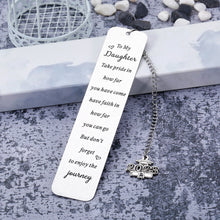 Load image into Gallery viewer, AMBREGRISSUN 2024 Graduation Gift for Daughter Teen Girls Gifts Daughter Gift from Mom Stepmom Inspirational Bookmark to My Daughter 16th Birthday Valentines Day Christmas College Middle High School
