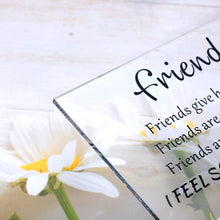 Load image into Gallery viewer, AMBREGRISSUN Friendship Gifts for Women Friends Best Friend Desk Sign for Her Sister BFF Graduation Birthday Christamas Gifts for Friend Female Galentine&#39;s Day Big Little Sister Gifts Thank You
