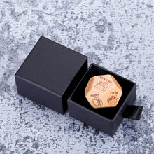 Load image into Gallery viewer, 12 Side Dice Anniversary Christmas Date Night Gifts for Wife Husband Men Women Valentines Birthday Wood Food Dice Gifts for Him Her Boyfriend Girlfriend 5th Wood Anniversary Wedding Gifts for Couple
