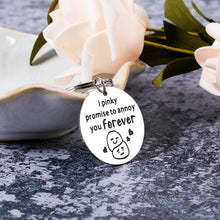 Load image into Gallery viewer, AMBREGRISSUN Funny Gifts for Boyfriend Husband Naughty Anniversary Keychain for Couple Him Men Women Birthday Christmas Stocking Stuffers Valentines Day Wedding I Pinky Promise to Annoy You Forever
