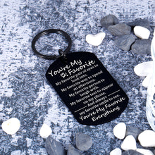 Load image into Gallery viewer, AMBREGRISSUN Gifts for Him Boyfriend Husband Couple Men Cute Keychain for Girlfriend Her Anniversary Birthday Valentines Day Christmas You Are My Favorite Everything Wedding Engagement Hubby
