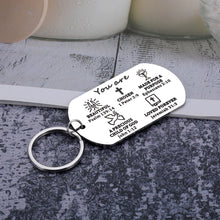 Load image into Gallery viewer, AMBREGRISSUN Christian Religious Gifts for Women Men Baptism Inspirational Keychain Her Him Bible Verses Catholic Church Easter Day Birthday Christmas Stocking Stuffer for Kids Husband Friend Coworker
