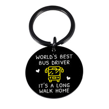 Load image into Gallery viewer, AMBREGRISSUN Bus Driver Appreciation Gifts Keychain for Women Men School Bus Drivers Than You Gift Christmas Thanksgiving Birthday Retirement Goodbye Gift for Kids Bus Driver World’s Best Bus Driver
