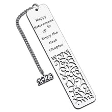 Load image into Gallery viewer, AMBREGRISSUN Retirement Gifts for Women Men 2023 Happy Retirement Bookmark Leaving Going Away Gift for Coworker Colleague Employee Boss Retired Teacher Friends Mom Dad Enjoy The Next Chapter Christmas
