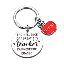 Load image into Gallery viewer, AMBREGRISSUN Teacher Appreciation Gift for Women Teachers Day Graduation Christmas Stocking Stuffers Valentines Day Thank You Keychain for Teachers Men from Students Kid Birthday Goodbye Leaving Gift
