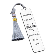 Load image into Gallery viewer, AMBREGRISSUN Funny Bookmarks for Book Lovers Bookish Readers Reading Gifts for Women Men Friends Sister Girls Falling for The Villain Bookmark Christmas Birthday Valentines Day Galentine&#39;s Day Gifts
