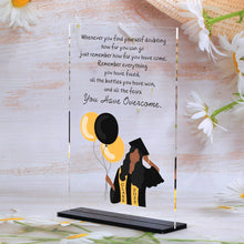 Load image into Gallery viewer, AMBREGRISSUN 2024 Graduation Gift for Black Women Black Girl Desk Sign Birthday Christmas Stocking Stuffers for Daughter Teen Girls High School College University Students Friends Sister Leaving Gift
