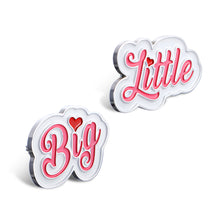 Load image into Gallery viewer, 2 Pcs Sorority Big Little Gifts Big Little Sorority Brooch Pin Gifts Thank You Appreciation Gifts for Big Alpha Phi Off to College gifts for Little Her Phi Mu Alpha Xi Delta Gifts Birthday Christmas
