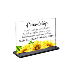 Load image into Gallery viewer, AMBREGRISSUN Friendship Gifts for Women Friends Best Friend Desk Sign for Her Sister BFF Graduation Birthday Christamas Gifts for Friend Female Galentine&#39;s Day Big Little Sister Gifts Thank You
