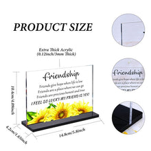 Load image into Gallery viewer, AMBREGRISSUN Friendship Gifts for Women Friends Best Friend Desk Sign for Her Sister BFF Graduation Birthday Christamas Gifts for Friend Female Galentine&#39;s Day Big Little Sister Gifts Thank You
