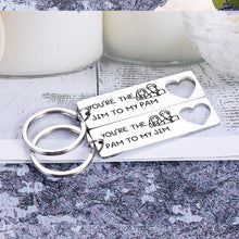 Load image into Gallery viewer, 2pcs You Are The Pam to My Jim Keychain Boyfriend Girlfriend Couples Anniversary Valentines Christmas Gifts Pres My Jim Keyring Set The Office TV Show Inspired Gift for Husband Wife Him Her
